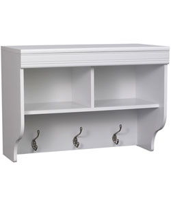 Wall-mount Cubbie Storage Shelf Coat Rack