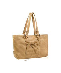 Aspects Camel Woven Leather Tote
