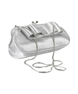 Aspects Silver Bow Clutch with Chain Strap