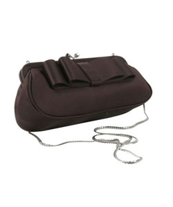 Aspects Brown Bow Clutch with Chain Strap