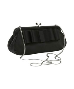 Aspects Black Bow Clutch with Chain Strap