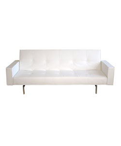 Aragorn White Convertible Sofa/ Bed