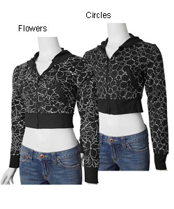 Parang Junior's Cropped Zip-front Printed Hoodie