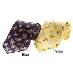 Bruno Piattelli Paisley/ Tonal Striped Silk Tie