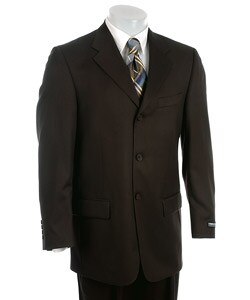 Claiborne Men's Olive 3-button Wool Suit