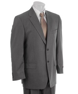 Joseph Abboud Men's Grey Multistripe Wool Suit