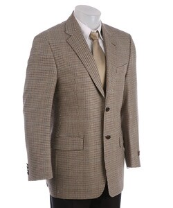 Joseph Abboud Men's Tan Houndstooth Sportcoat