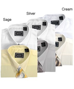 Imperial Men's 2 Dress Shirts and Bonus Tie Set