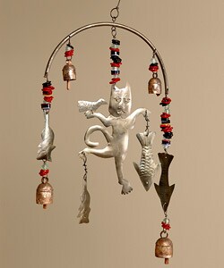 Kitty In Paradise Iron and Bead Chime (India)