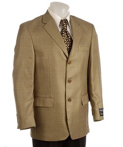 Andrew Fezza Men's Tan Houndstooth Sportcoat