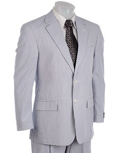 Alexander Julian Men's Navy/ White Seersucker Suit