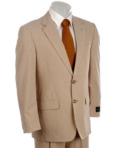 Alexander Julian Men's Tan Seersucker Suit