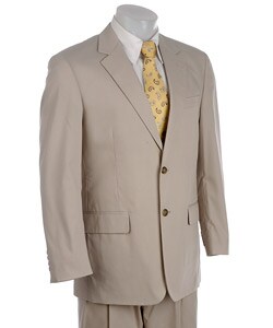 Alexander Julian Men's Oyster Poplin 2-button Suit