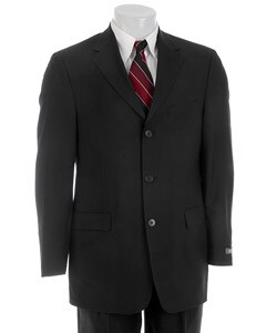 Kenneth Cole Men's Solid Navy Wool 3-Button Suit