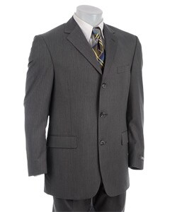 Kenneth Cole Men's Grey Shadow Stripe 2-piece Suit