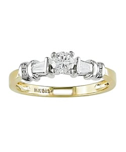 14k Two-tone Gold 1/3ct TDW Diamond Engagement Ring (G-H-I, I1-I2)