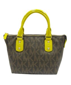 Michael Michael Kors Jet Set Monogram Yellow Leather Tote
