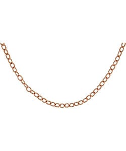 18k Pink Gold Filigree Rolo Chain Necklace