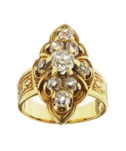 18k Gold 2 1/10ct TDW Old Mine Diamond Estate Ring (J, VS2)