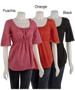 Destination LA 1/2-sleeve Top with Braided Belt