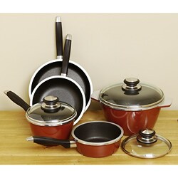 Renaissance Red 8-piece Cast Aluminum Cookware Set