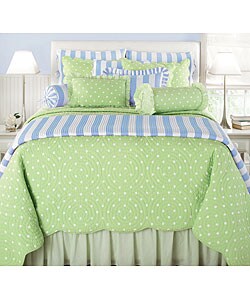 Cabana Blue Stripe Quilt Set