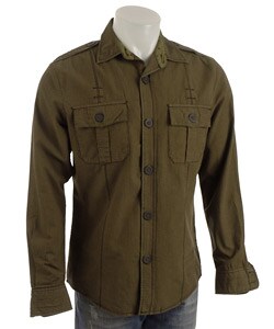 Vintage Red Men's Overdyed CPO Woven Shirt