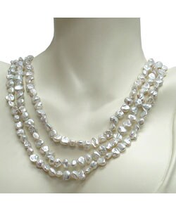 Freshwater Keshi Triple Strand Necklace