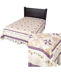 Pinwheel Purple Quilt Set