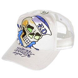 Ed Hardy Men's 'Sailor Skull' Taupe Hat