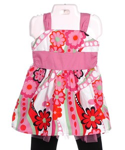 XOXO Toddler Girl's 2-piece Flower Tank/ Leggings Set