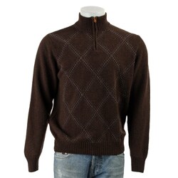 Toscano Men's Long-sleeve Zip Mock Sweater