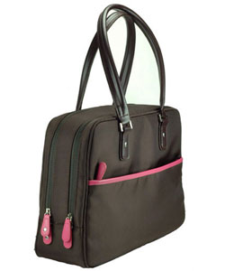GiddyUp Women's Chocolate/ Pink Laptop Bag