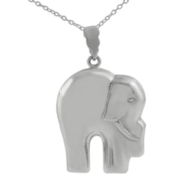 Polished Sterling Silver Elephant Necklace