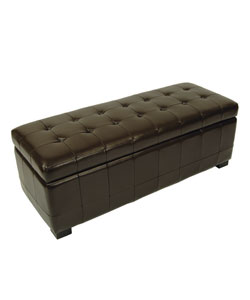 Large Brown Manhattan Storage Bench
