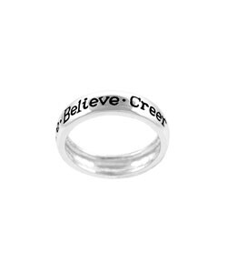 Sterling Silver 'Believe' Ring