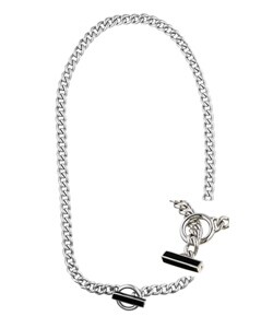 Hot Diamonds Silver Diamond Onyx Neckchain