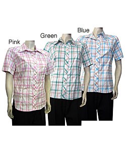 Mix Studio's Wall St. Short-sleeve Checkered Top