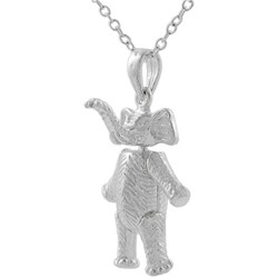 Sterling Silver Moveable Elephant Necklace