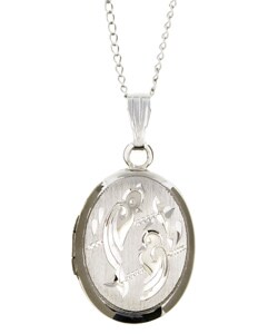 Sterling Silver Bird Design Locket Necklace