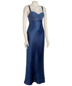 Adrianna Papell Women's Silk Beaded Goddess Dress