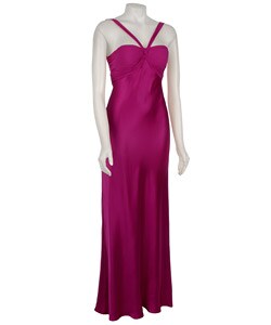 Adrianna Papell Women's Magenta Silk Dress