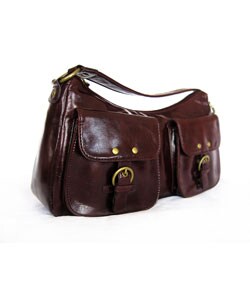 Perlina Double Pocket Cocoa Satchel