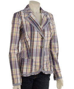 BB Dakota Women's Madras Blazer
