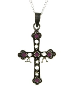Sterling Silver Antique Cross Necklace