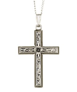 Sterling Silver Antique Cross Necklace