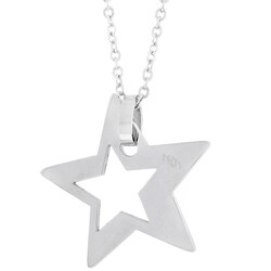 Stainless Steel Open Star Necklace