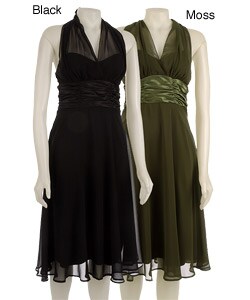 Connected Apparel Women's Halter Dress