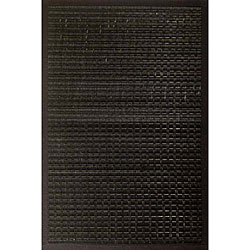 Hand-woven Black Bamboo Rug (3' x 3')