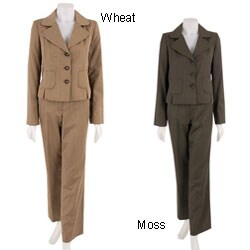 Via Spiga Mini Herringbone 3-button Pant Suit